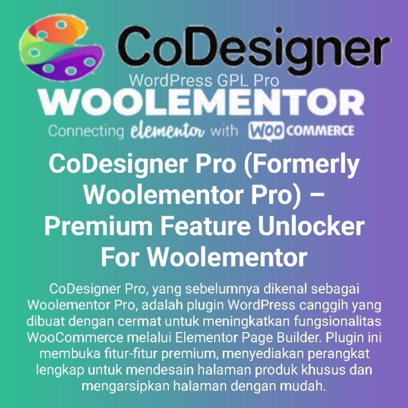 CoDesigner Pro (Formerly Woolementor Pro) – Premium Feature Unlocker For Woolementor | Premium WordPress Plugin Theme