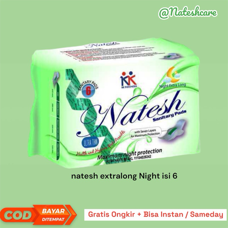 Pembalut Natesh Extralong Night