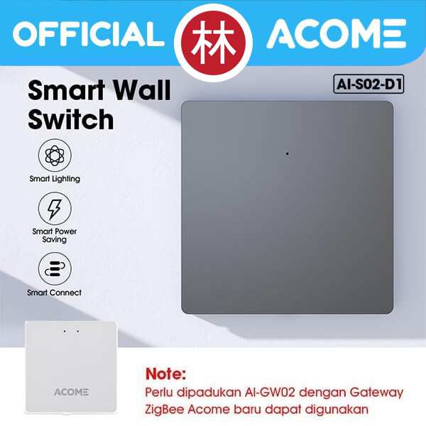 Acome AI-S02-D1 Smart Wall Switch Zigbee Smart Home App