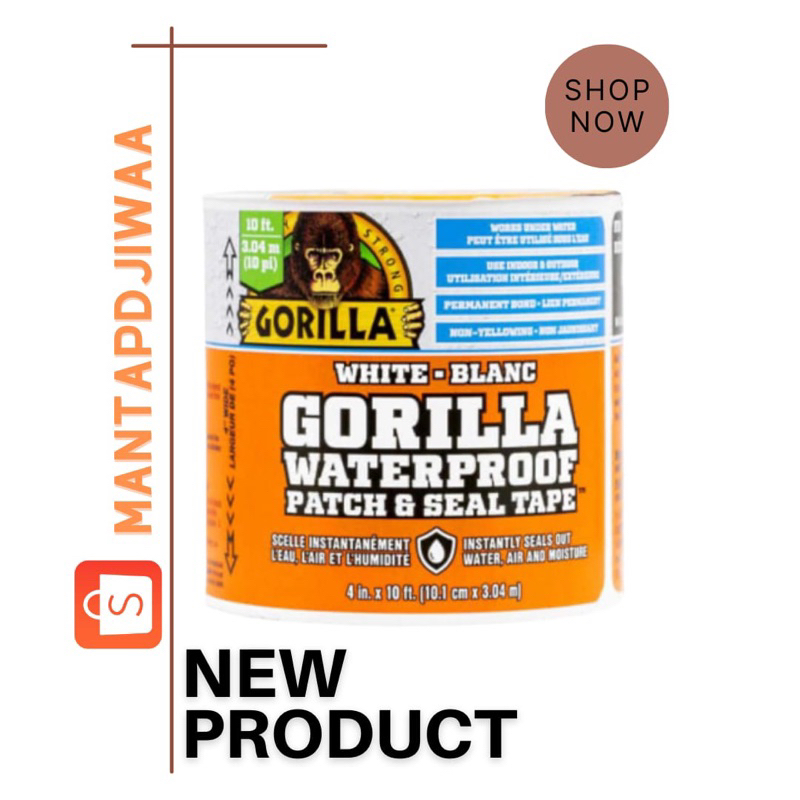 Gorilla Selotip Tahan Air Patch & Seal - Putih