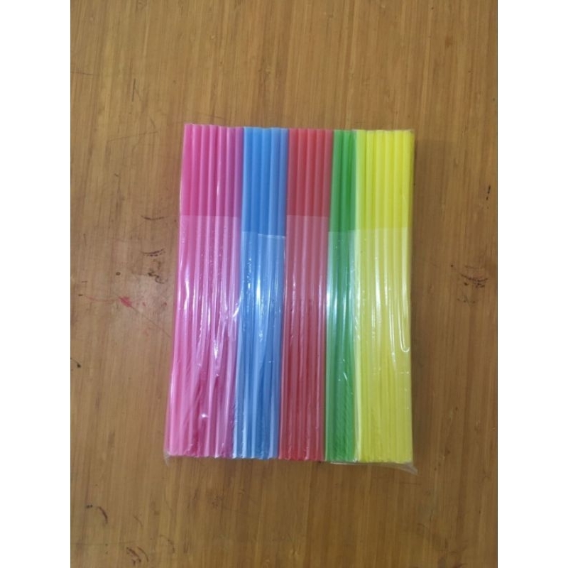Sedotan Plastik berwarna