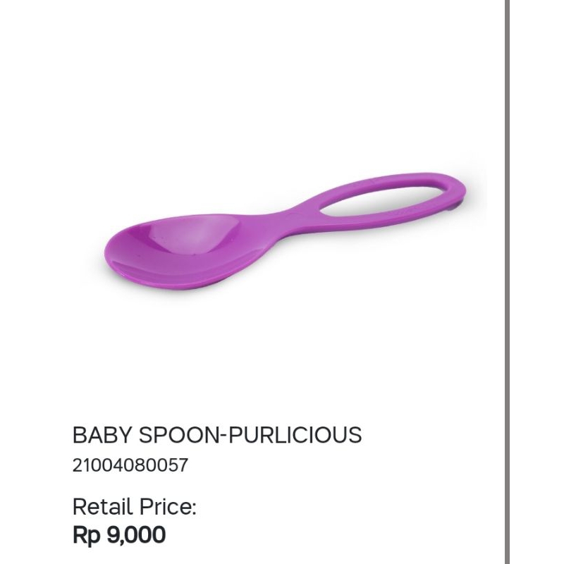 TUPPERWARE BABY SPOON-PURLICIOUS