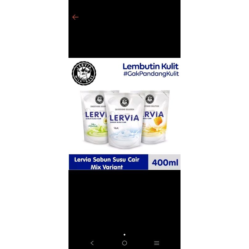 sabun lervia 400ml