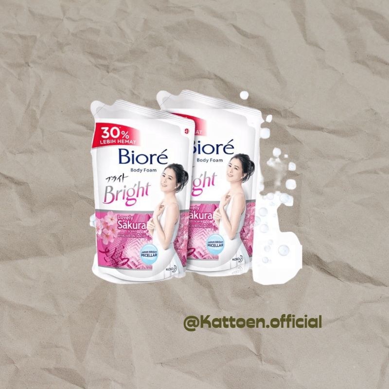 sabun body foam biore 2pcs