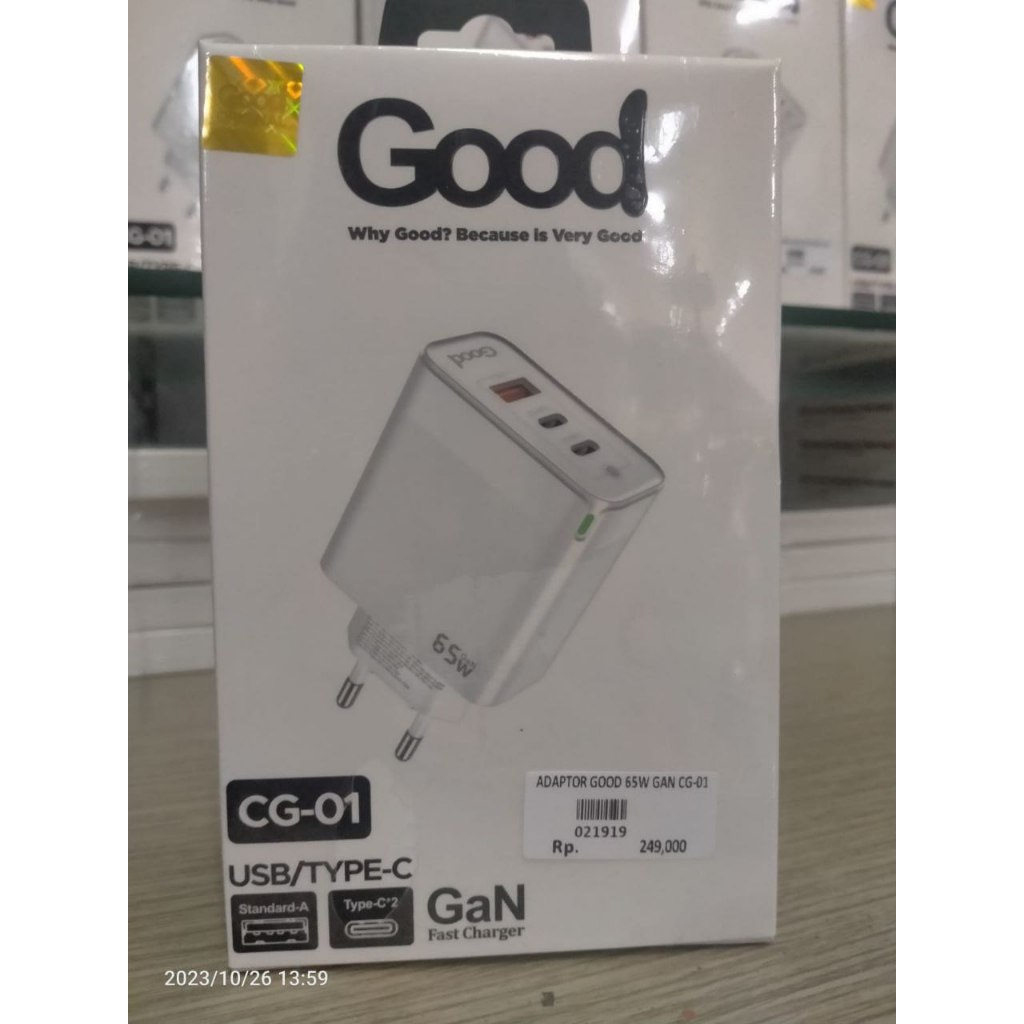 ADAPTOR GOOD 65W GAN CG-01 USB TYPE-C