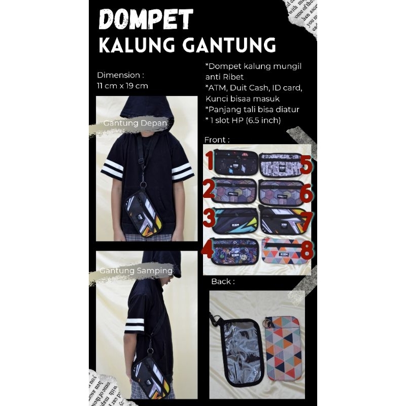 Dompet kalung gantung