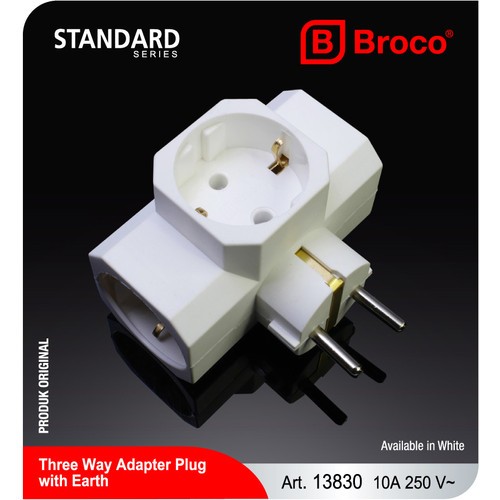 Broco Steker T Arde Persegi Multi Plug White