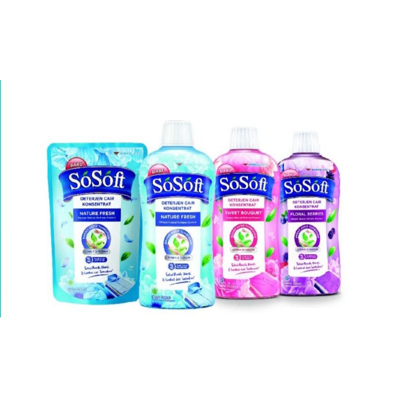 So Soft Detergen cair tumbuhan botol