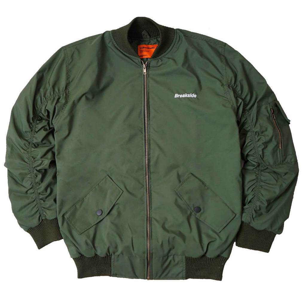 Breakside Bomber Jacket Gilbert - Green Jaket Pria
