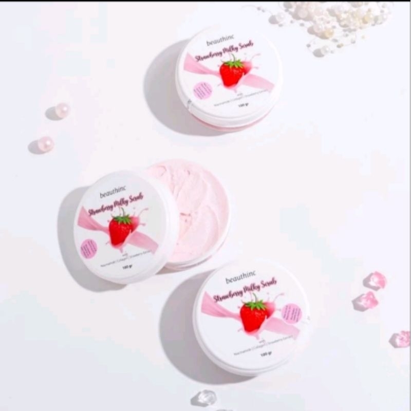 Strawberry Milky Bleaching Scrub by Beauthinc