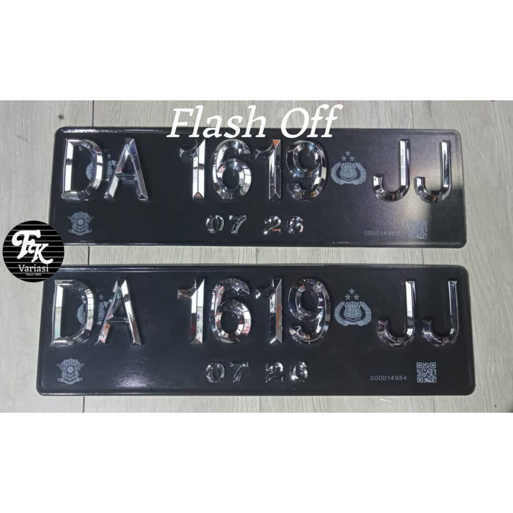 Plat Nomor Mobil Timbul Reflektive