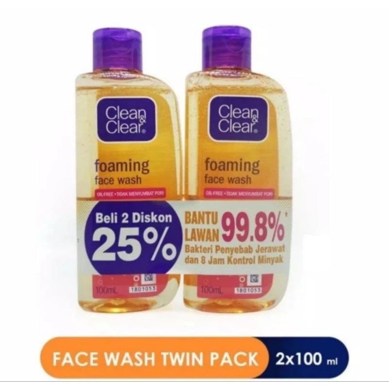 Clean & Clear twin pack 100 ml / isi 2