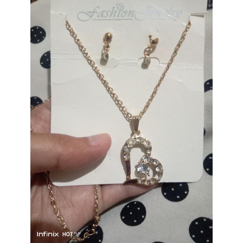 set kalung dan anting murah
