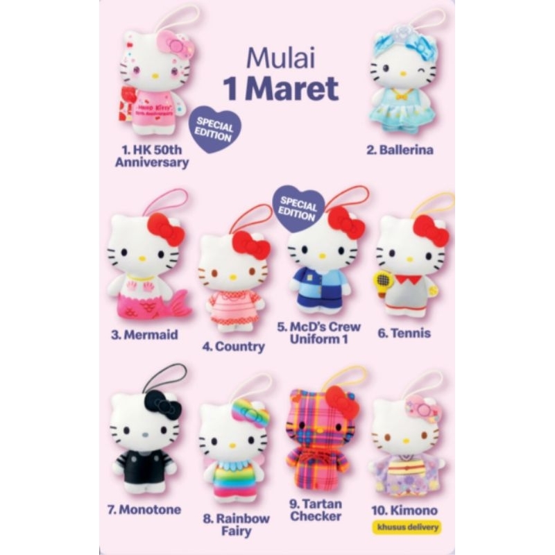 Hello Kitty Limited Edition PERIODE 1 (harga per pcs)