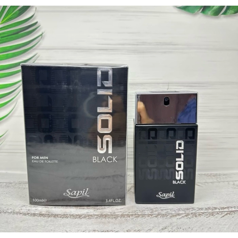 Sapil Solid Black For Men Eau De Toilette 100Ml