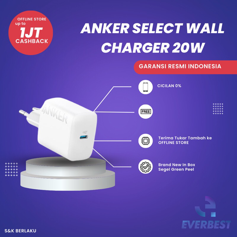 ANKERR ADAPTOR SELECT WALL NEW GARANSI RESMI