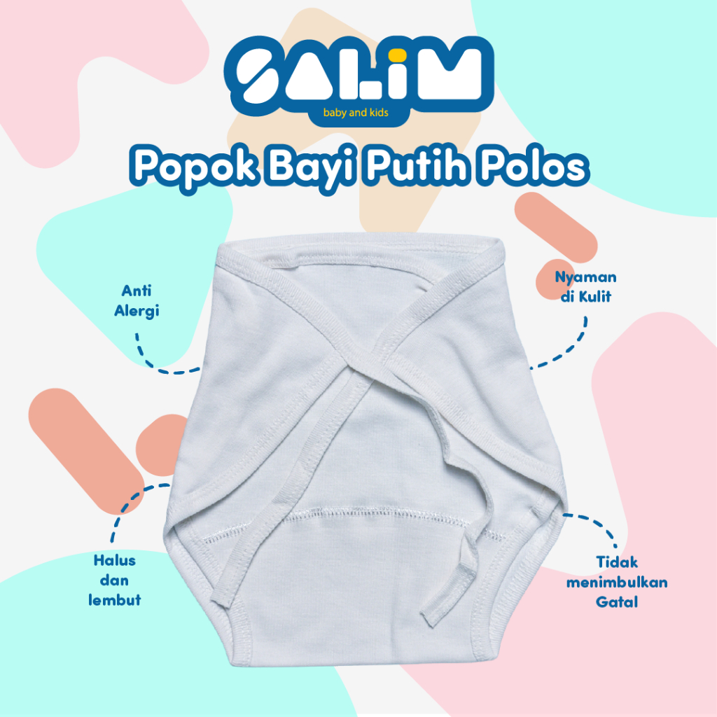 Popok Bayi Putih Polos