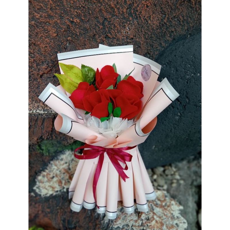 Buket Bunga Flanel