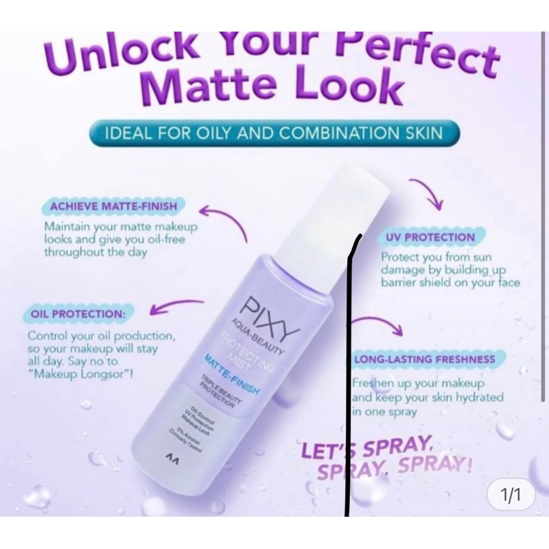 pixy aqua mist matte 60ml