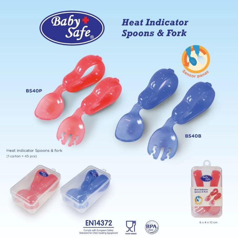 Baby Safe Heat Indicator Spoons&Fork