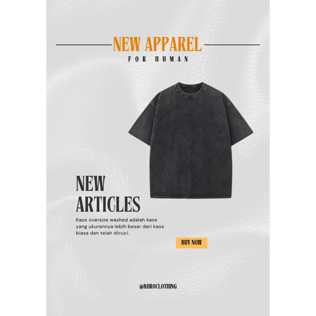 KAOS OVERSIZE WASHED HITAM