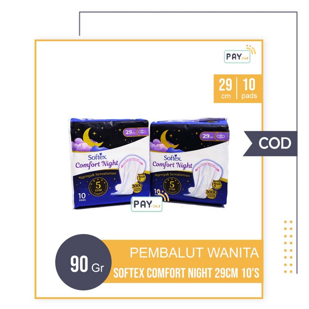 Softex Pembalut Malam Softex Comfort Night 29cm 10 pads