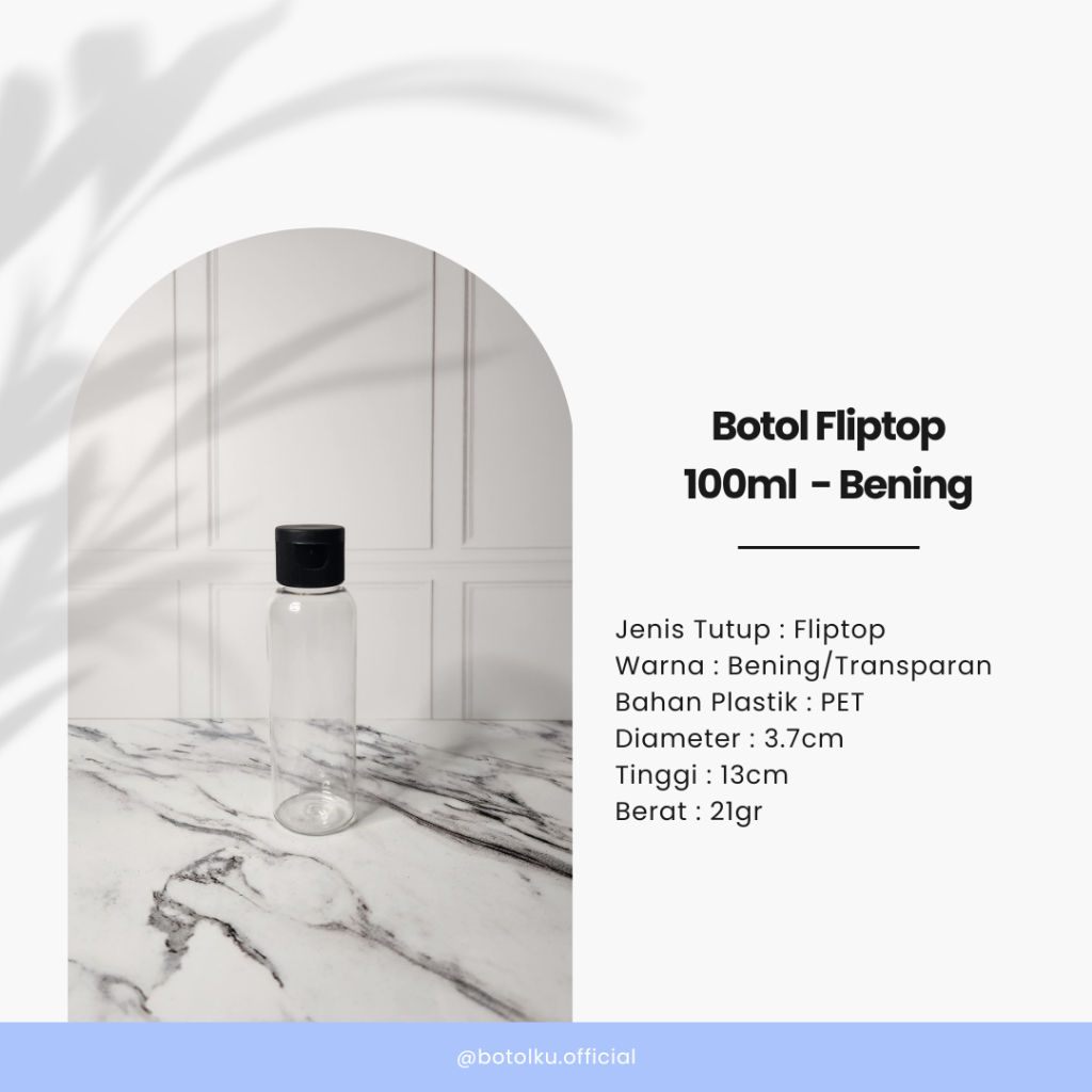 Botol Plastik Fliptop 100ml