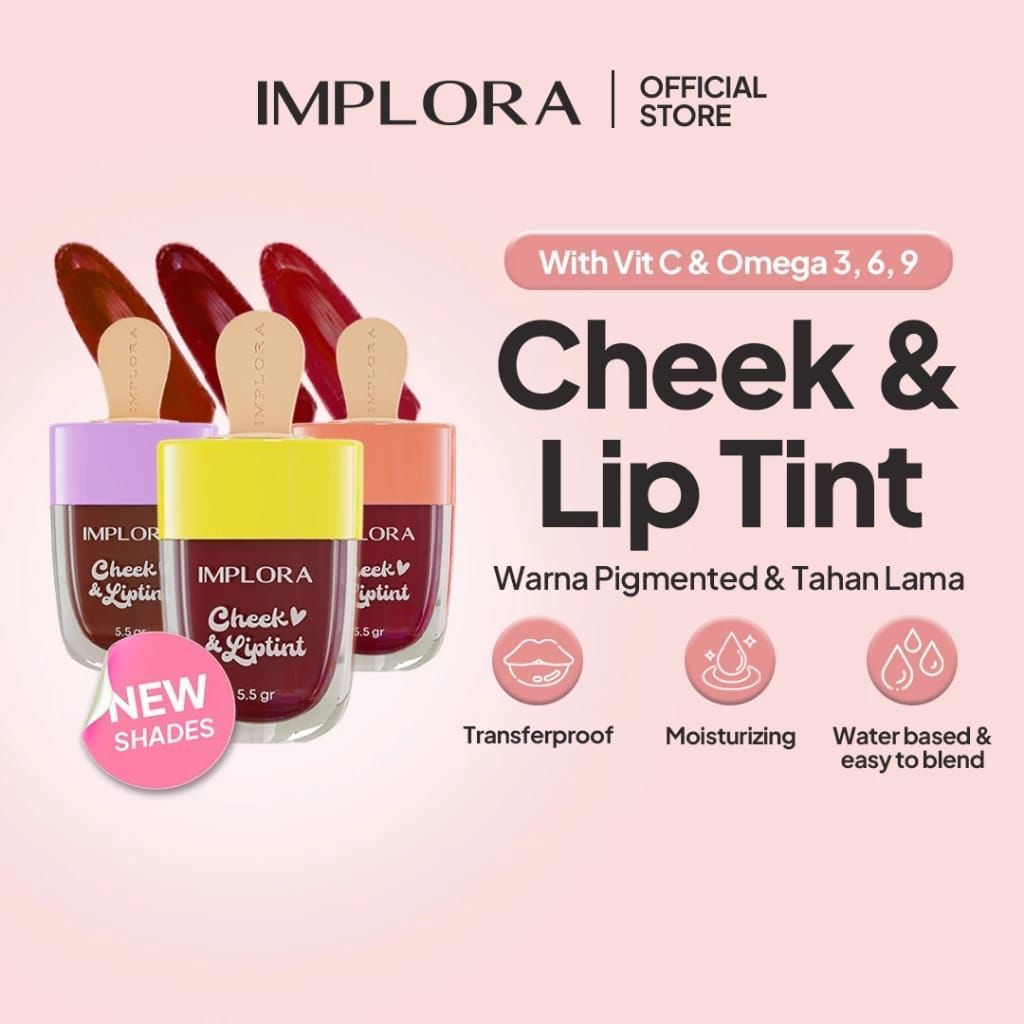 IMPLORA (✔️BPOM) Cheek & Liptint 5.5g | lip tint implora