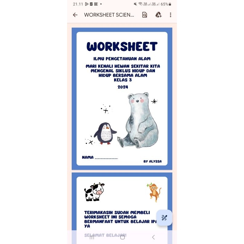 PDF WORKSHEET IPA