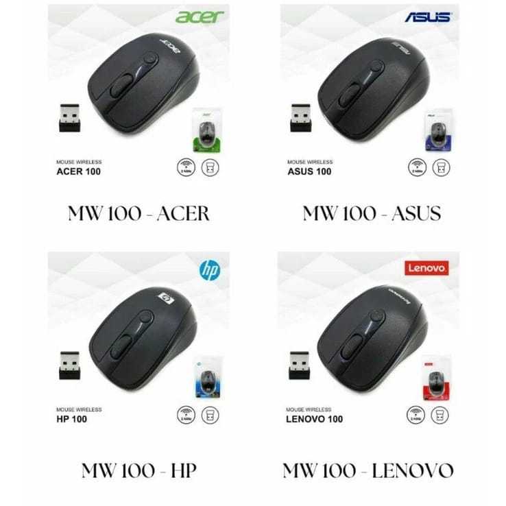 Mouse Wireless MW100 - Mouse USB Wireless Branded MOUSE MURAH MW100
