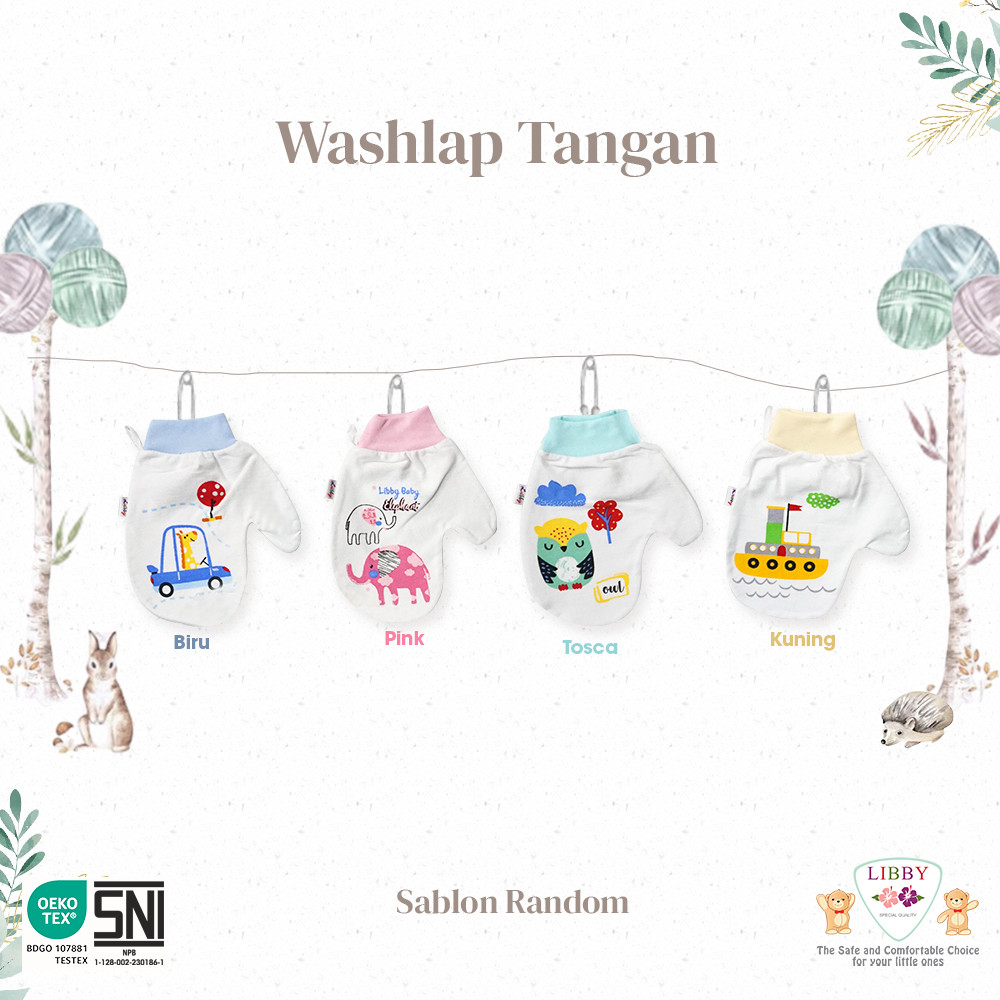 LIBBY Washlap Cotton Tangan Putih (1pcs)