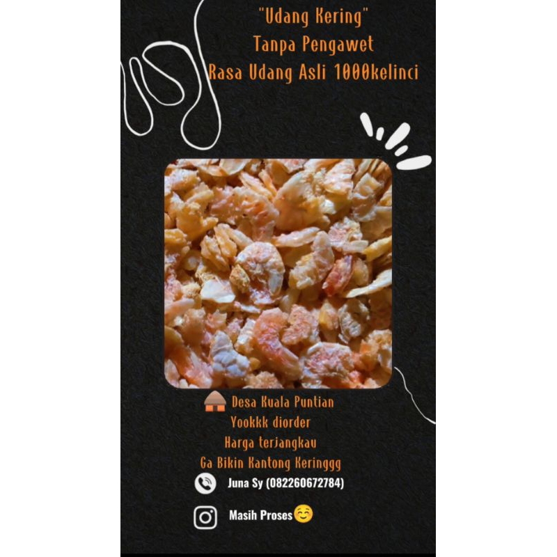 Udang Kering Kupas Asli