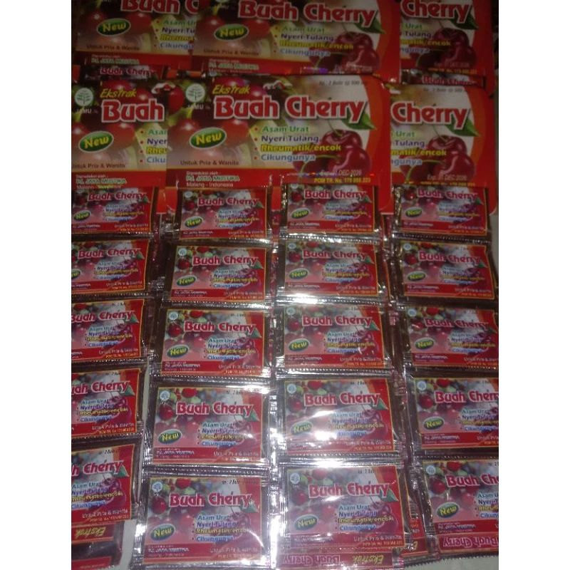 Buah cherry kapsul renceng.