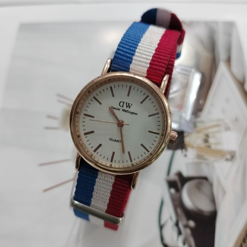 JAM TANGAN CEWEK STRAP KANVAS