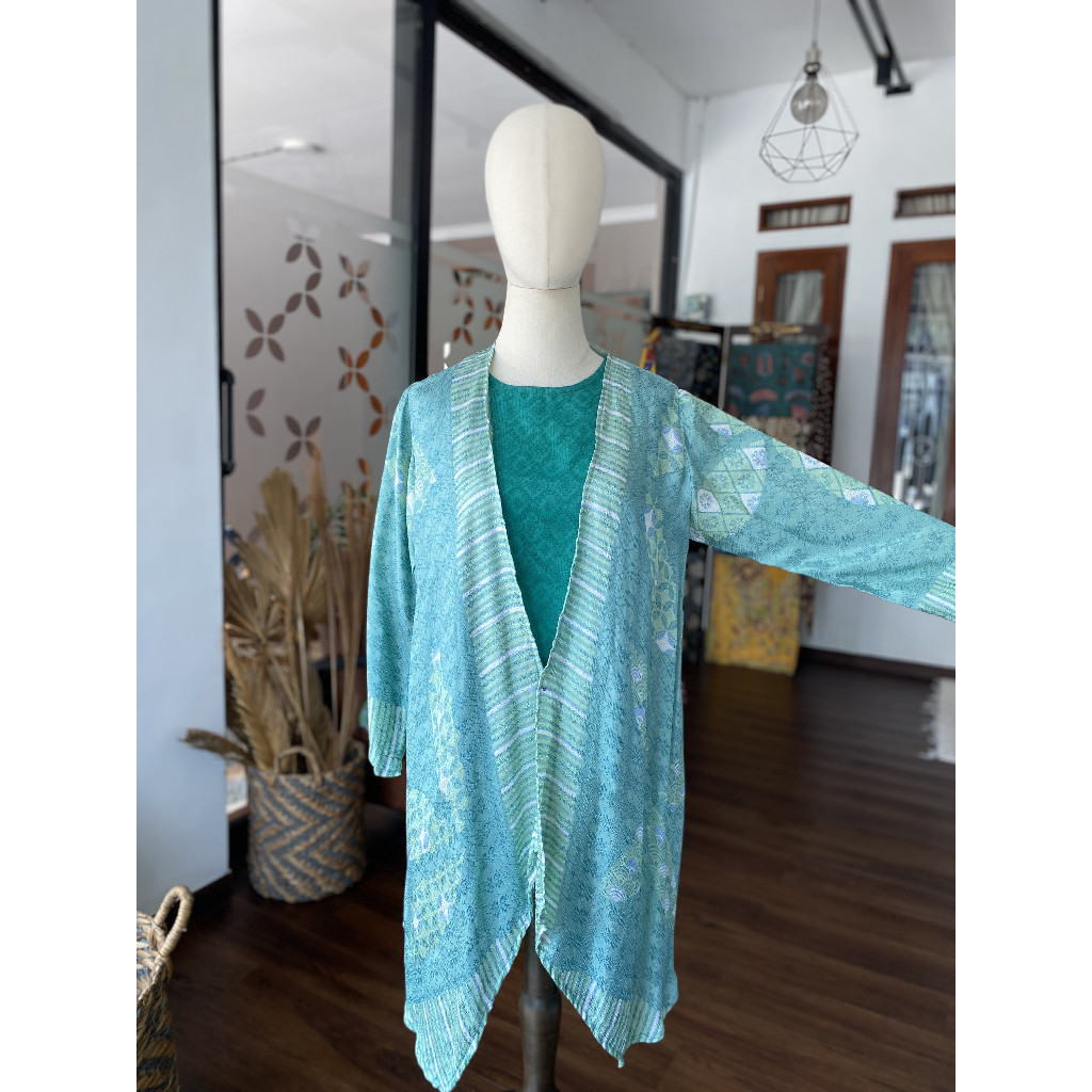 BATIKORGANIK- Outer Batik Viscose Green Emerald