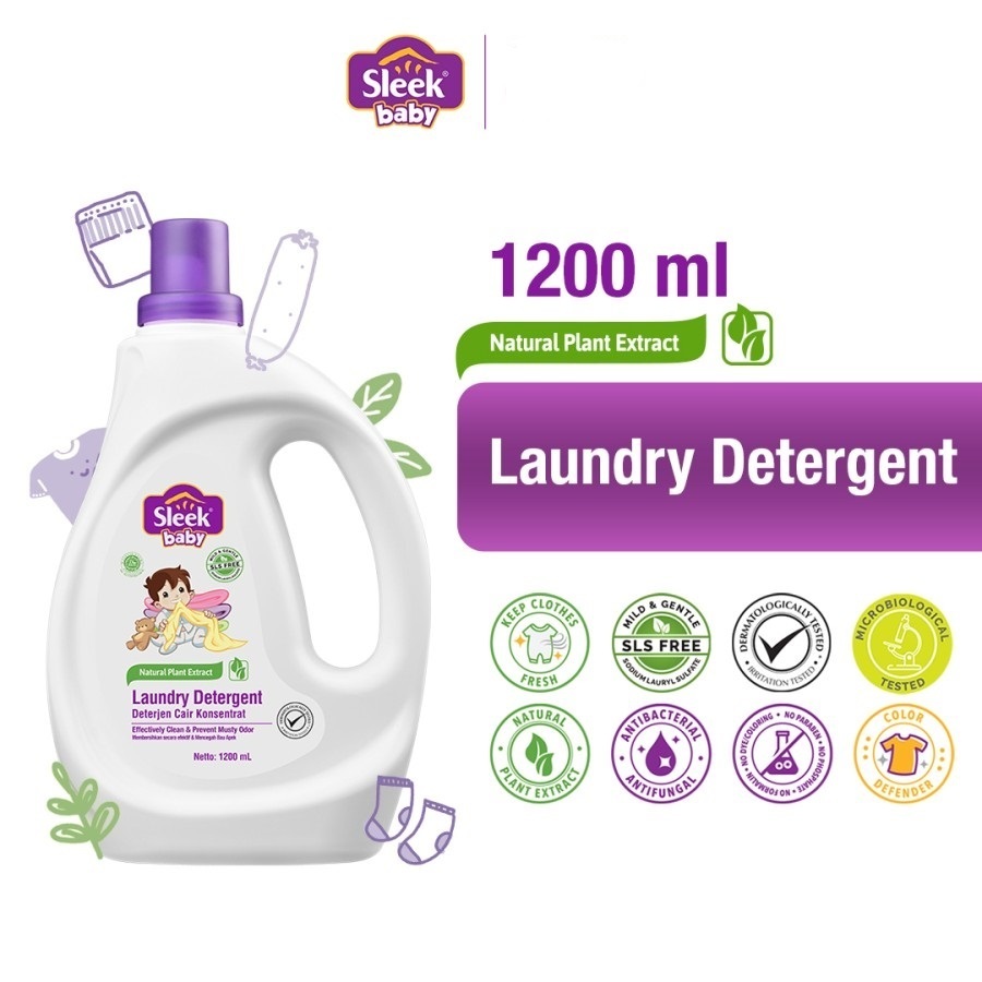 Sleek Baby Laundry Detergent Botol 1200ml