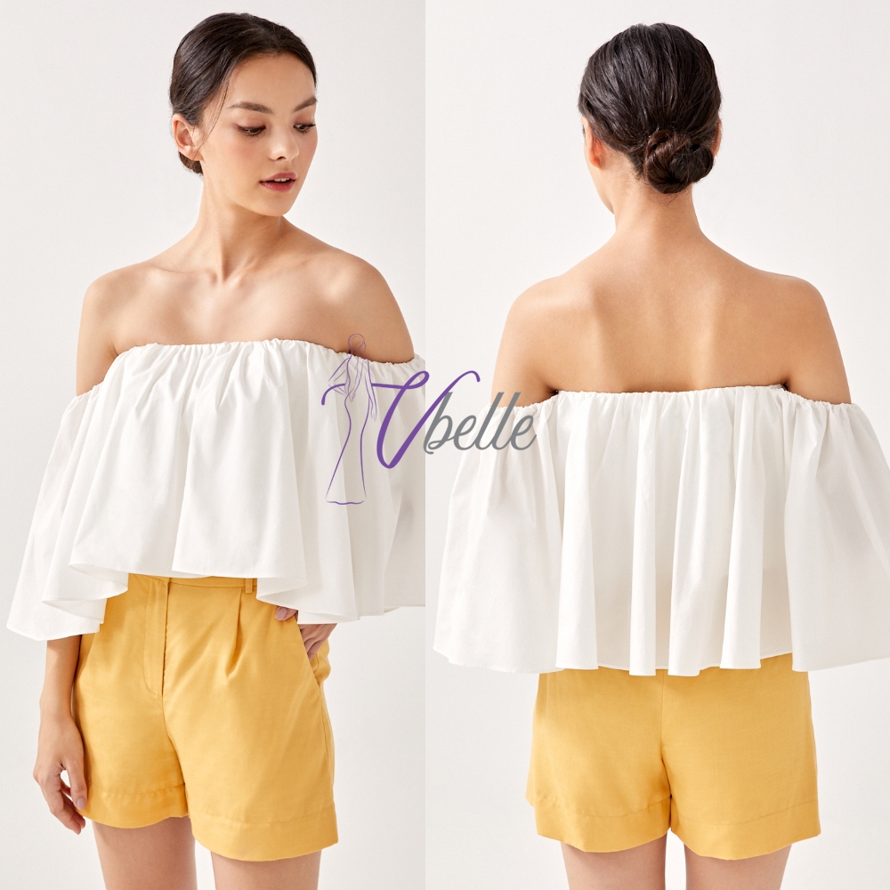 Kleora off shoulder cropped top
