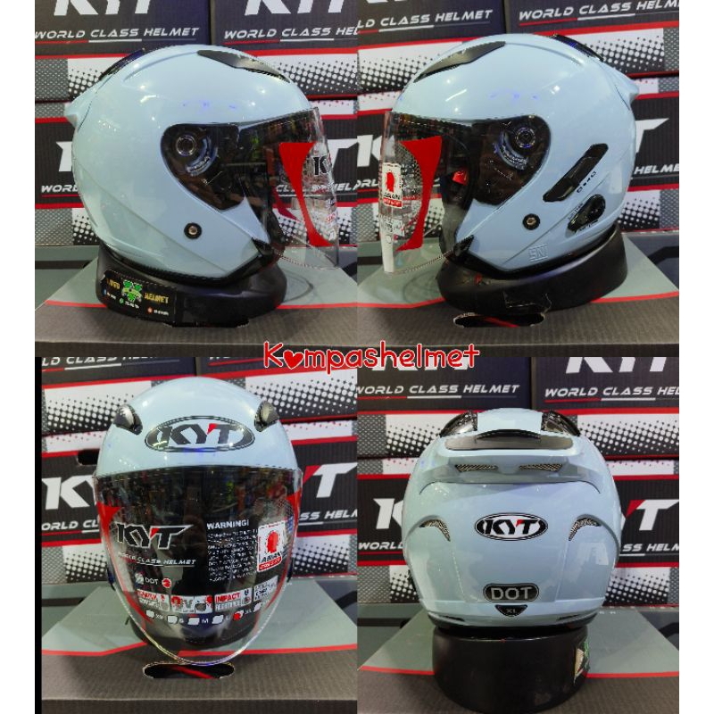 HELM KYT GALAXY FLAT R SOLID STEEL BLUE