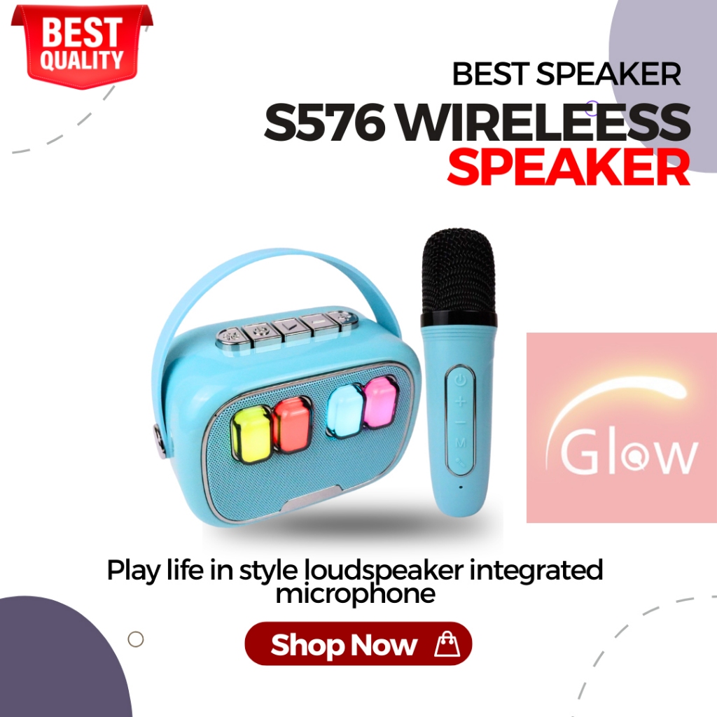 SPEAKER BLUETOOTH MINI PORTABLE S576 + MIC WIRELLES