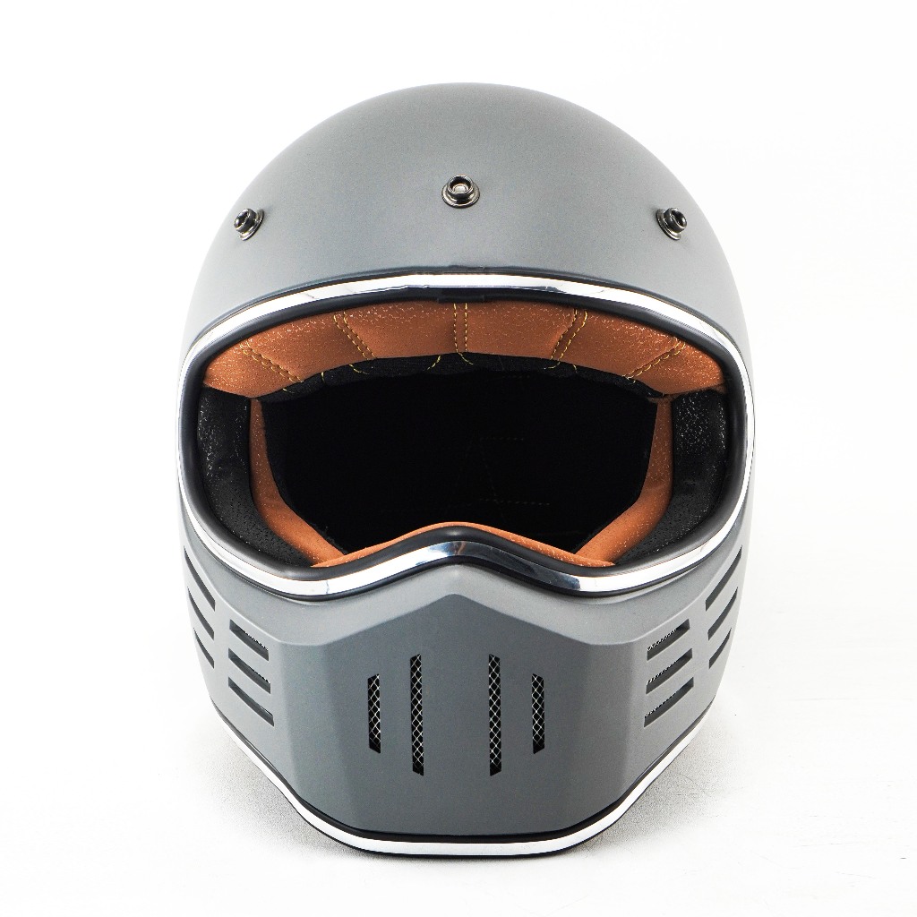 Jitsu Helm Full Face Cakil White Solid Pet SNI