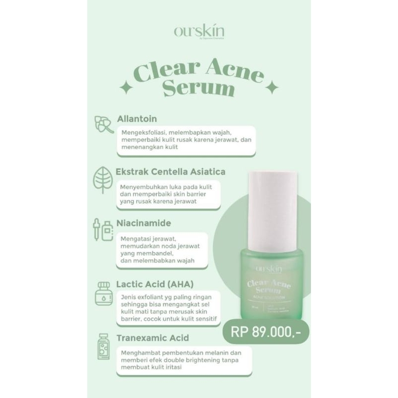 clear acne serum Ourskin