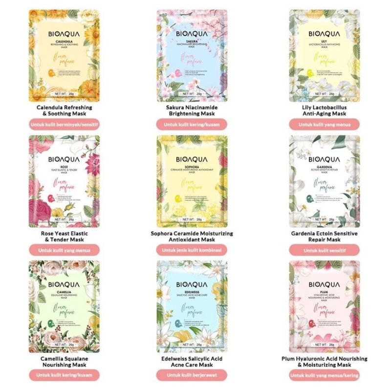 Masker Bioaqua flowers serries
