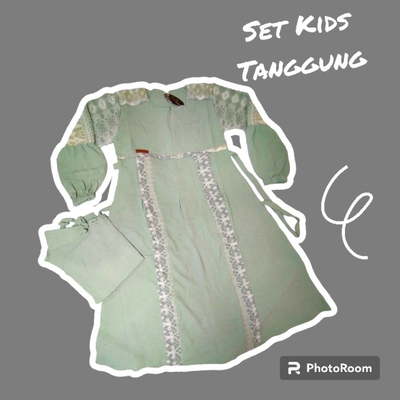 Setelan Gamis Anak | Set Gamis Anak TK SD | Kode T