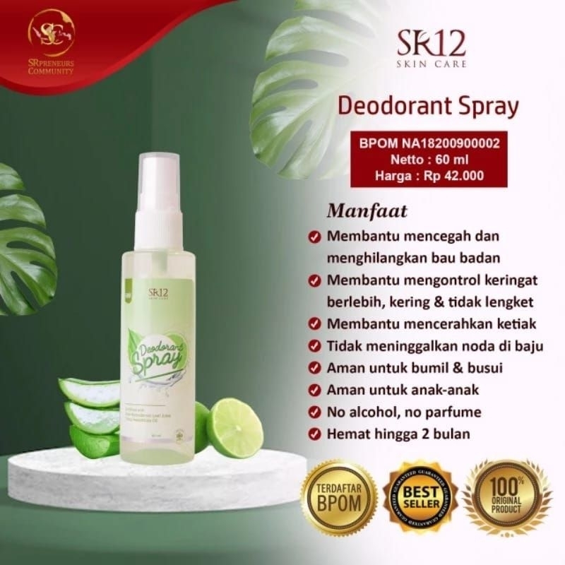 DEODORANT SPRAY SR12 REGULER READY