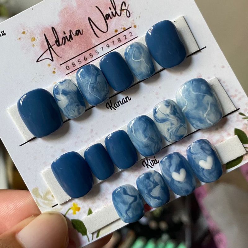 Denim Fake Nails