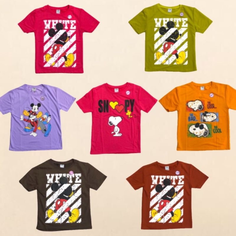 KAOS KNIT MOTIF MICKEY MIX ELDALABEL