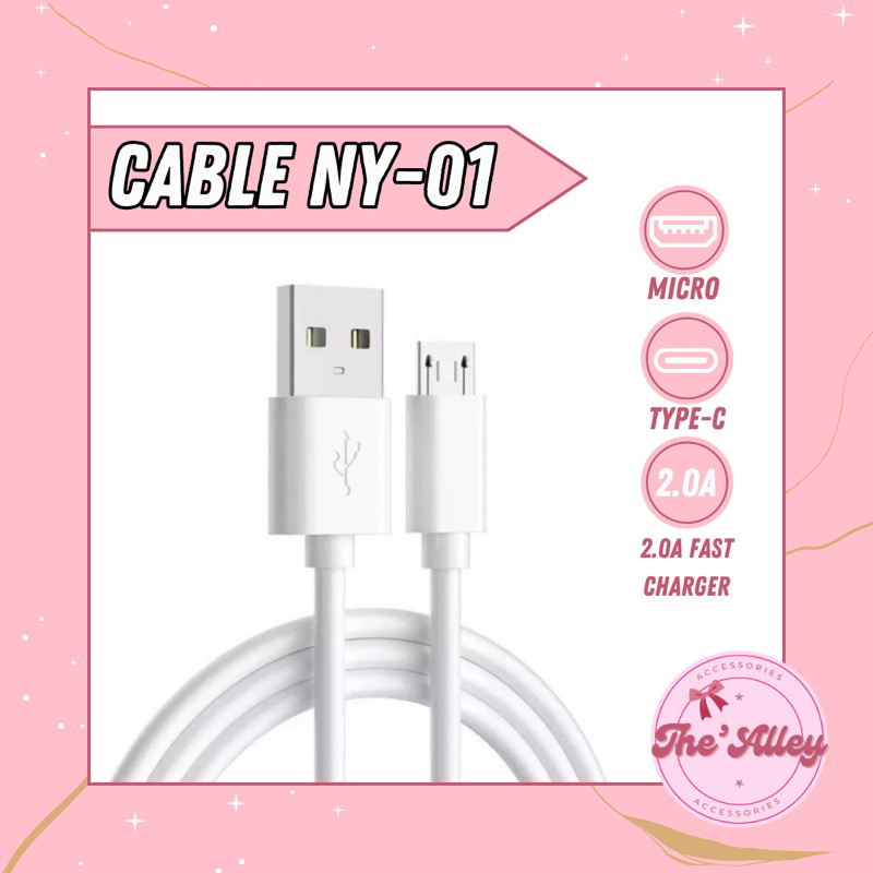 Kabel Data Fast Charger 1 Meter Micro Usb / Type C - Original