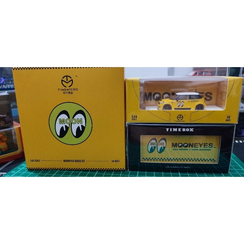 time micro mooneyes mini cooper, countainer dan figure livery