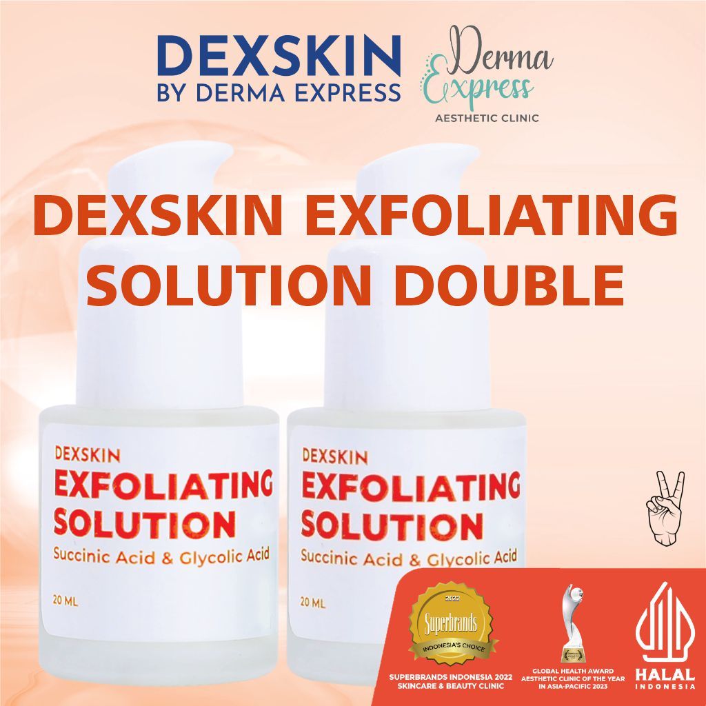 2 Pcs Double Pack Derma Express AHA BHA Exfoliating Solution 20 ml