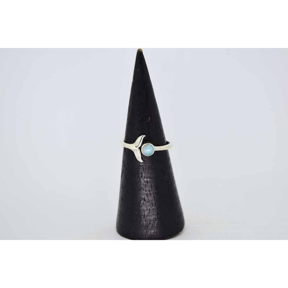 OHANA - Whale Tail Larimar Ring || Code: R0334L